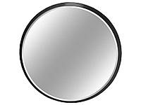 Дзеркало кругле зі скошеною рамою в чорній рамі діаметр 120 см 12F-361