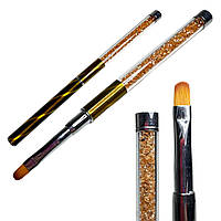 Пензлик універсальна нарощування та дизайну нігтів  золото