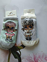 Короткие Легкие Носки в сеточку детские для девочки с куколкой Лол Lol Турция K20133