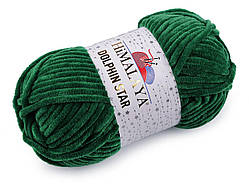 Himalaya DOLPHİN STAR (Долфін стар) № 92131 зелений (Пряжа велюр з люрексом, нитки для в'язання плюшева)
