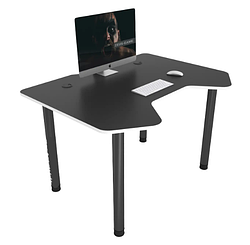 Сучасний комп'ютерний стіл 120 см Ігровий стіл для комп'ютера геймерський COMFORT Joystic чорно білий