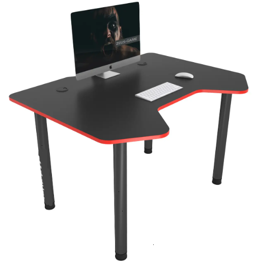 Сучасний комп'ютерний стіл 120 см Ігровий стіл для комп'ютера геймерський COMFORT Joystic чорно червоний
