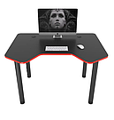 Сучасний комп'ютерний стіл 120 см Ігровий стіл для комп'ютера геймерський COMFORT Joystic чорно червоний, фото 3
