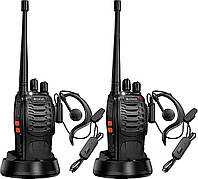 Перезаряжаемые радиостанции двусторонней связи Arcshell с наушником, комплект из 2 раций