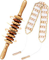 Массажная роликовая палочка и роликовая веревка для массажа спины, Maderoterapia