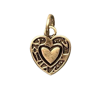 Талисман удачи бронзовый «Любовное сердечко» 1,2x1,4x0,1 см (n21266-04)