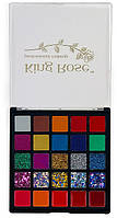 Профессиональная палетка теней и блесков для век и губ, 25 цветов - King Rose Professional Make Up (1018000-2)