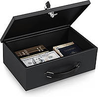 Огнестойкий ящик для документов с замком на ключ, безопасный ящик для хранения ценных вещей