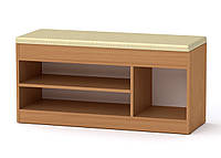 Тумба для взуття ТО-17 бук Компаніт, тумба під взуття із сидінням у передпокій