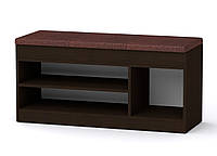 Тумба для взуття ТО-17 венге темний Компаніт, тумба під взуття із сидінням у передпокій