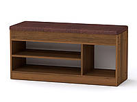 Тумба для взуття ТО-17 горіх екко Компаніт, тумба під взуття із сидінням у передпокій