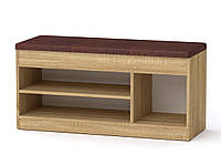 Тумба для взуття ТО-17 дуб сонома Компаніт, тумба під взуття із сидінням у передпокій