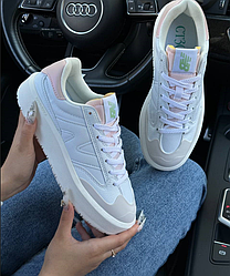 Жіночі кросівки New Balance CT302 white pink Нью Баланс СТ білі з рожевим світлі шкіряні весна осінь