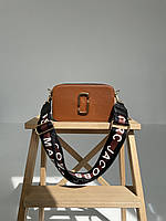 Коричневая женская сумка через плечо Marc Jacobs Snapshot, стильная женская сумка, кожаная женская сумка