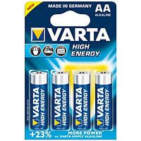 Батарейка VARTA HIGH ENERGY AA BLI 4 ALKALINE алкалайновые батарейки