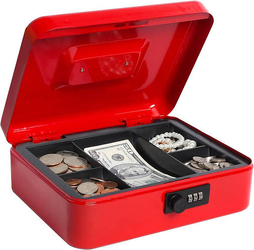 Купить Сейф касса с кодовым замком, металлическая копилка для наличны с ...