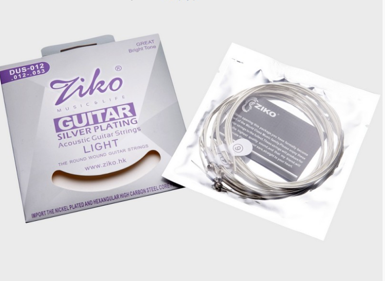 Струни акустичної гітари посріблені Ziko DUS-012 Silver 12-53 Light (KG-9658)