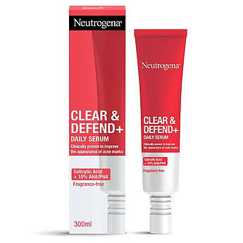 Сироватка для проблемної шкіри з AHA/PHA-кислотами Neutrogena Clear & Defend+ Daily Serum 30 мл