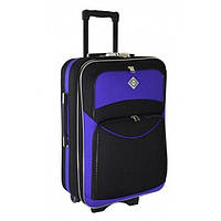 Тканевый чемодан STYLE большой черно-фиолетовый