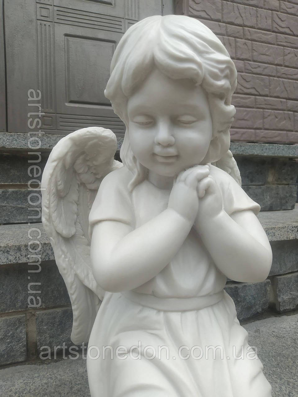 Ангелы из мрамора. Скульптура Ангела девочки № 88 из литьевого мрамора 50 см - фото 9 - id-p659216421