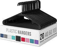 Пластиковые вешалки для одежды Heavy Duty 20 штук., Прочные вешалки для одежды