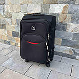 Валіза WINGS 1708 ручна кладь 55х38х22см Чемодан дорожній на 4 колесах з цупкої тканини CODURA Сумка 360*, фото 5