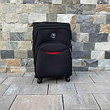 Валіза WINGS 1708 ручна кладь 55х38х22см Чемодан дорожній на 4 колесах з цупкої тканини CODURA Сумка 360*, фото 7