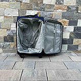 Чемодан дорожній ЧОРНИЙ на 4 колесах з цупкої тканини CODURA 1200D 360* Валіза WINGS 1708 ручна кладь Сумка, фото 7