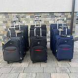 Валіза WINGS 1708 ручна кладь 55х38х22см Чемодан дорожній на 4 колесах з цупкої тканини CODURA Сумка 360*, фото 10