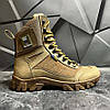 Чоловічі тактичні берці койот демісезонні з гербом, військові черевики весна осінь, армійське взуття демісезон 40-46, фото 3