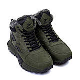 Черевики чоловічі зима Reebok шкіряні на хутрі, спортивні черевики високі натуральна шкіра *R-05 хаки бот*, фото 6