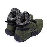 Черевики чоловічі зима Reebok шкіряні на хутрі, спортивні черевики високі натуральна шкіра *R-05 хаки бот*, фото 7