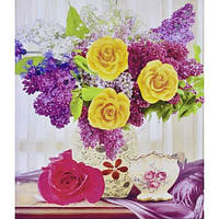 Алмазна мозаїка "Букет бузки у вазі" в рулоні 30х40 GB70814