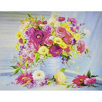 Алмазна мозаїка "Квітковий нотюрморт" у рулоні 30х40 GB70510