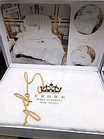 Постельное белье сатин Crown в подарочной упаковке