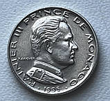 Монета Монако 1\2 франка 1995 р., фото 2