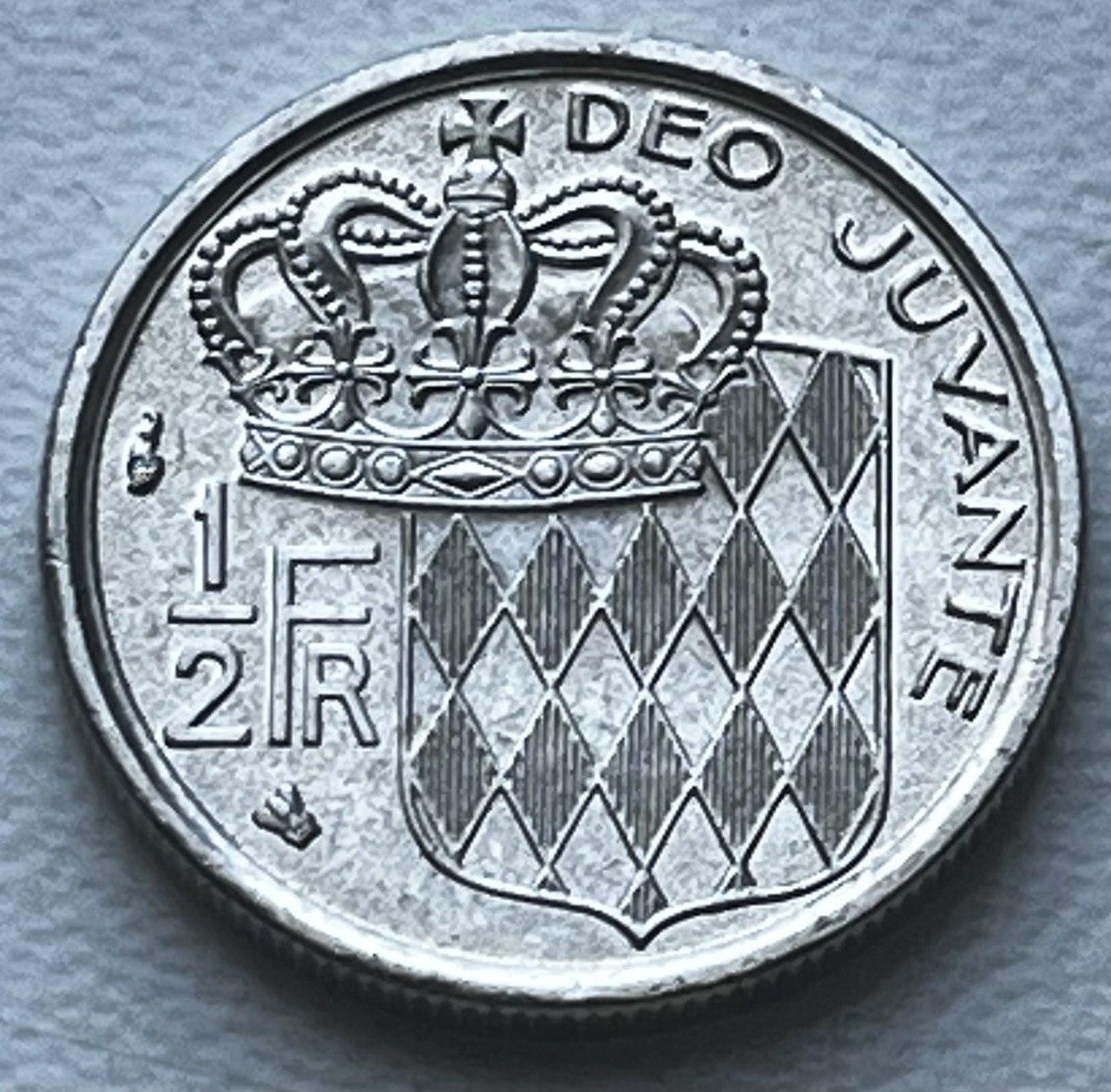 Монета Монако 1\2 франка 1995 р., фото 1