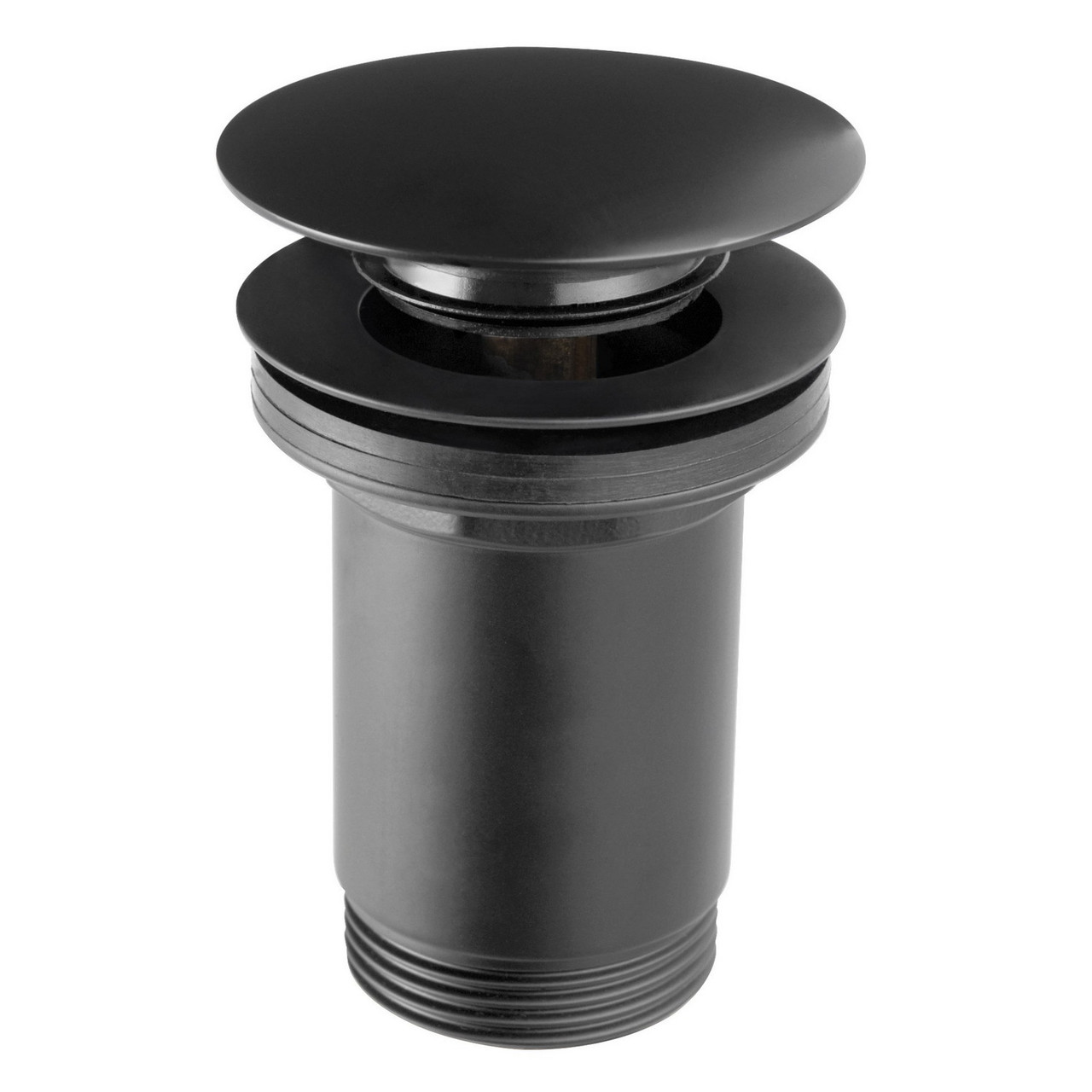 Донний клапан натискний для раковини FERRO латунь 1 1/4" чорний S285B-BL-B