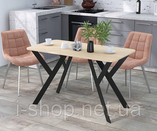 Стіл обідній Ішла 120-65 Loft Design Дуб Борас Заокруглені кути, фото 1