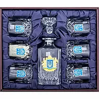 Подарочный набор "Герб Украины" Графин 6 рюмок в подарочной упаковке