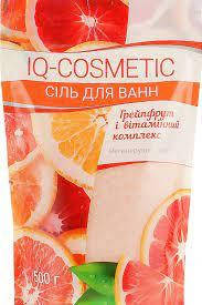 Сіль для ванн IQ-COSMETIC  грейпфрут і вітамінний комплекс 500г (4820049382495)