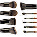 Набір пензлів для макіяжу з бамбуковими ручками в косметичці (10 пензликів) maXmaR MB-319, фото 3