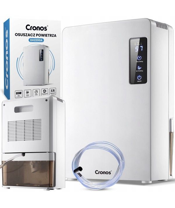 Осушувач повітря Cronos DH2200A 2.2L Білий, підлоговий, потужний, для дому та квартири, фото 1