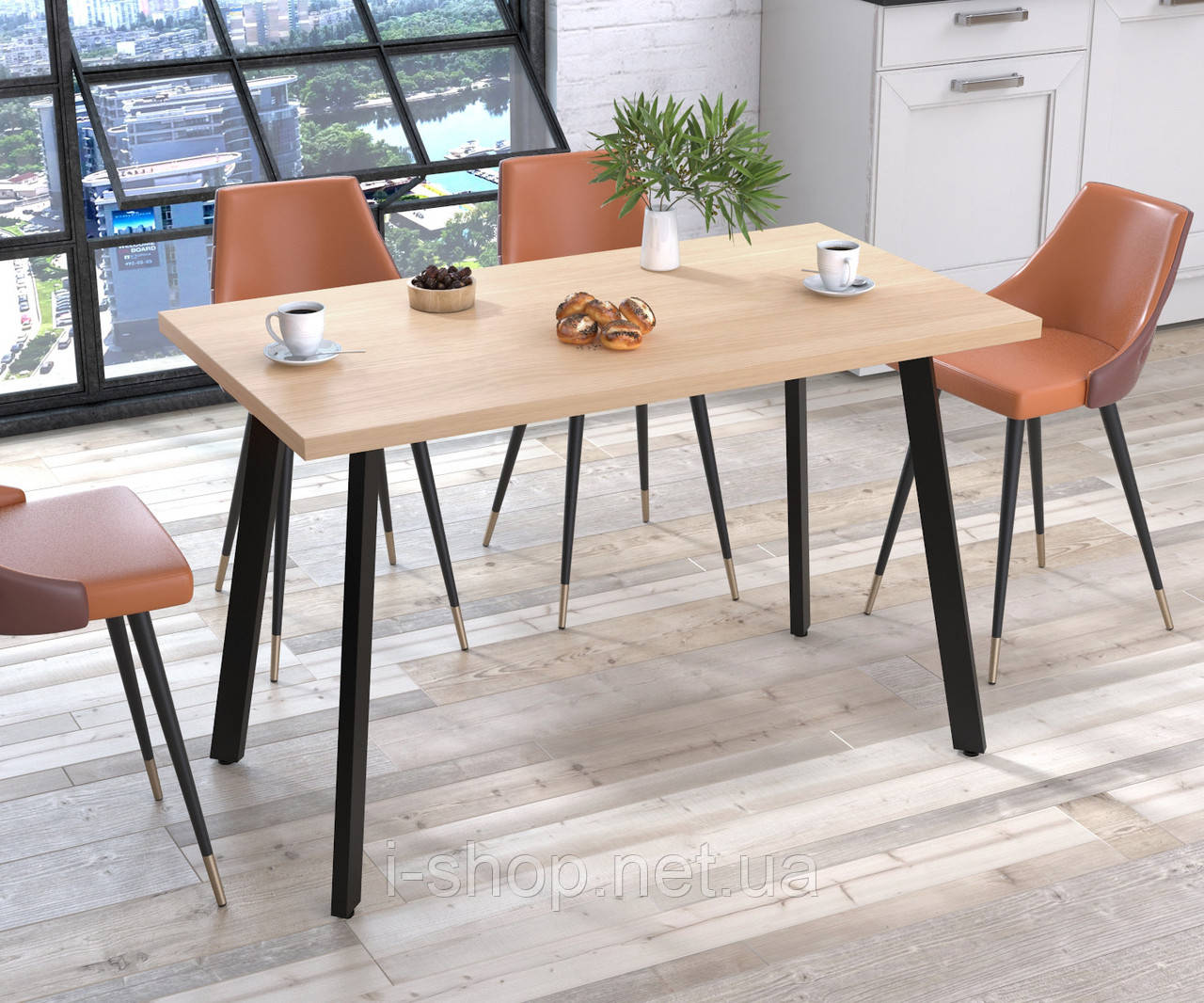 Стіл обідній Ленард Loft Design Дуб Борас