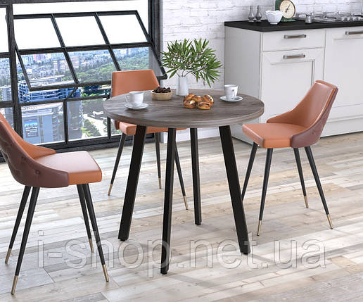 Круглий обідній стіл Лерой Loft Design Дуб Палена, фото 1