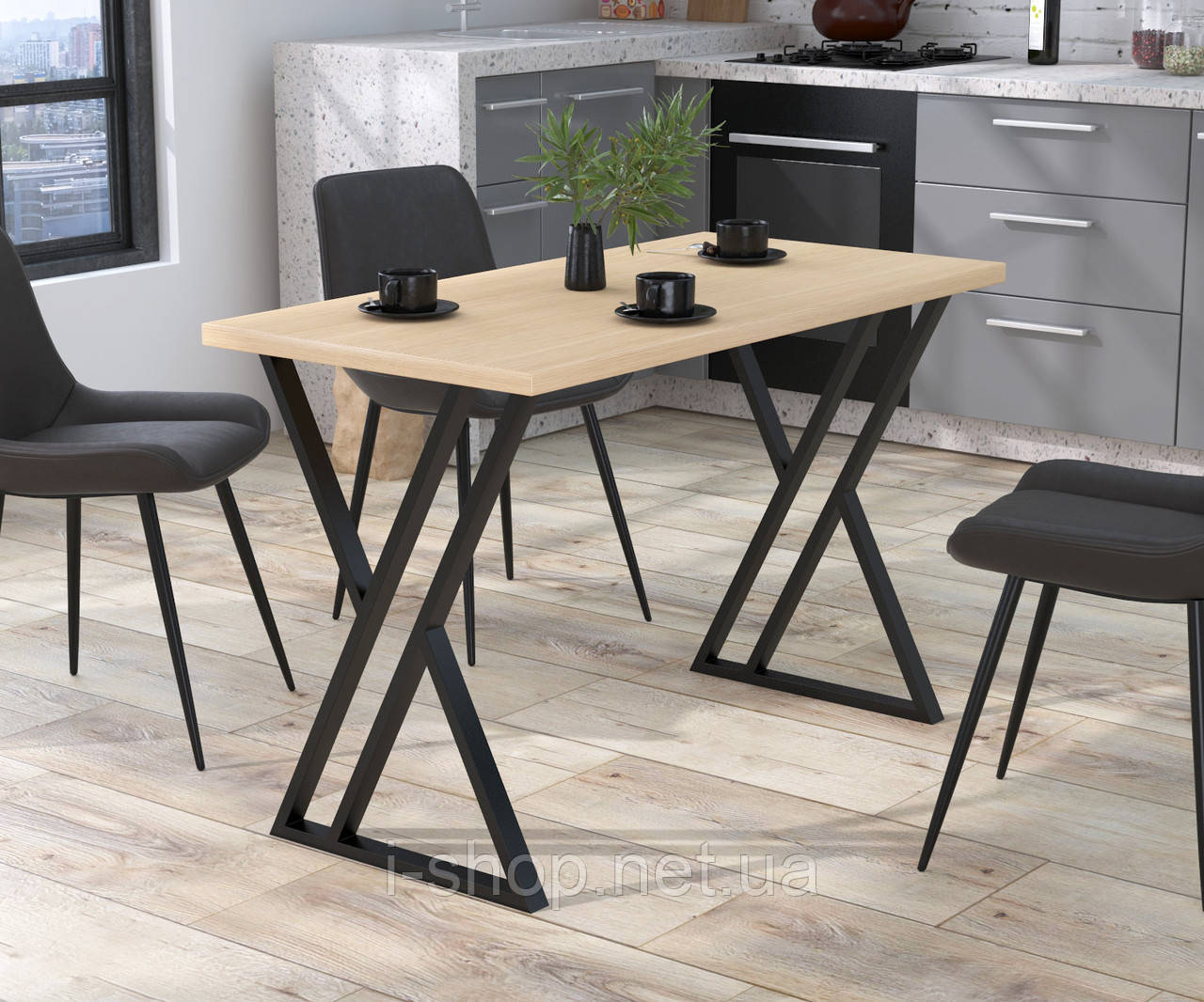 Стіл обідній Волес Loft Design Дуб Борас