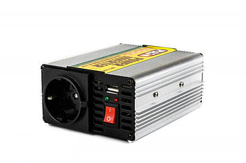 Перетворювач напруги 12V-220V, 200W, USB-5VDC0.5A PULSO IMU-200