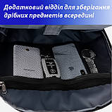 Рюкзак/портфель для ноутбука для діагоналі 13/14/15,6 дюйма Laptop Backpack сірий (GS-103069), фото 5