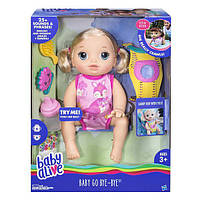 Інтерактивна лялька Повзувальний пупс Baby Alive Baby Go Bye Bye Blonde