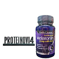 Натуральна домішка мелатонін із вітаміном В6 Earths Creation Melatonin 3 mg with B-6 60 tab